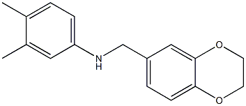 N-(2,3-dihydro-1,4-benzodioxin-6-ylmethyl)-3,4-dimethylaniline 구조식 이미지