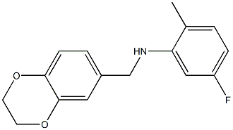 N-(2,3-dihydro-1,4-benzodioxin-6-ylmethyl)-5-fluoro-2-methylaniline 구조식 이미지