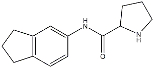 N-(2,3-dihydro-1H-inden-5-yl)pyrrolidine-2-carboxamide 구조식 이미지