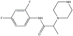 N-(2,4-difluorophenyl)-2-(piperazin-1-yl)propanamide Structure