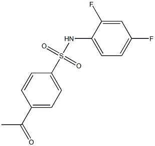 N-(2,4-difluorophenyl)-4-acetylbenzene-1-sulfonamide Structure