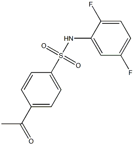 N-(2,5-difluorophenyl)-4-acetylbenzene-1-sulfonamide Structure