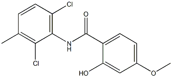 N-(2,6-dichloro-3-methylphenyl)-2-hydroxy-4-methoxybenzamide 구조식 이미지