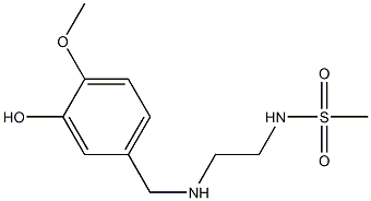 N-(2-{[(3-hydroxy-4-methoxyphenyl)methyl]amino}ethyl)methanesulfonamide 구조식 이미지