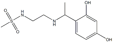 N-(2-{[1-(2,4-dihydroxyphenyl)ethyl]amino}ethyl)methanesulfonamide 구조식 이미지