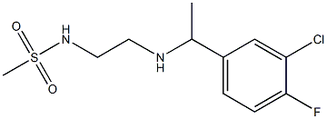 N-(2-{[1-(3-chloro-4-fluorophenyl)ethyl]amino}ethyl)methanesulfonamide Structure