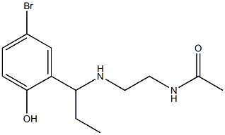 N-(2-{[1-(5-bromo-2-hydroxyphenyl)propyl]amino}ethyl)acetamide 구조식 이미지