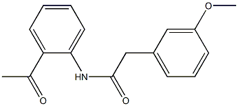 N-(2-acetylphenyl)-2-(3-methoxyphenyl)acetamide 구조식 이미지