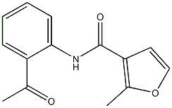 N-(2-acetylphenyl)-2-methyl-3-furamide Structure
