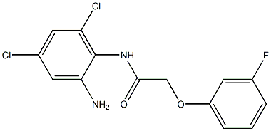 N-(2-amino-4,6-dichlorophenyl)-2-(3-fluorophenoxy)acetamide 구조식 이미지