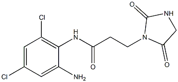 N-(2-amino-4,6-dichlorophenyl)-3-(2,5-dioxoimidazolidin-1-yl)propanamide Structure