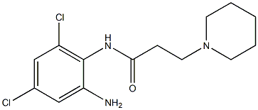 N-(2-amino-4,6-dichlorophenyl)-3-(piperidin-1-yl)propanamide 구조식 이미지