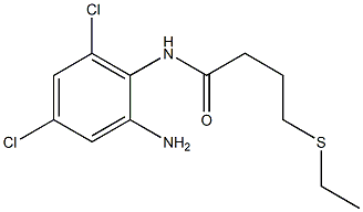 N-(2-amino-4,6-dichlorophenyl)-4-(ethylsulfanyl)butanamide 구조식 이미지