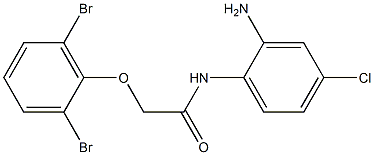 N-(2-amino-4-chlorophenyl)-2-(2,6-dibromophenoxy)acetamide 구조식 이미지