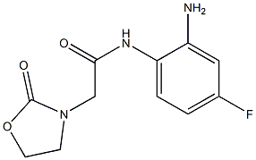 N-(2-amino-4-fluorophenyl)-2-(2-oxo-1,3-oxazolidin-3-yl)acetamide Structure