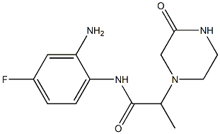 N-(2-amino-4-fluorophenyl)-2-(3-oxopiperazin-1-yl)propanamide Structure