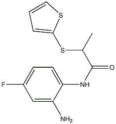 N-(2-amino-4-fluorophenyl)-2-(thiophen-2-ylsulfanyl)propanamide Structure