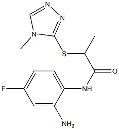 N-(2-amino-4-fluorophenyl)-2-[(4-methyl-4H-1,2,4-triazol-3-yl)sulfanyl]propanamide Structure