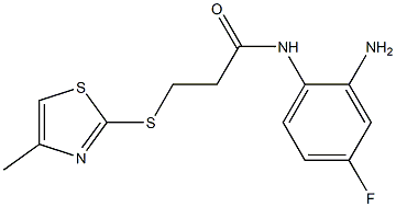 N-(2-amino-4-fluorophenyl)-3-[(4-methyl-1,3-thiazol-2-yl)sulfanyl]propanamide 구조식 이미지