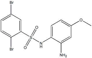 N-(2-amino-4-methoxyphenyl)-2,5-dibromobenzene-1-sulfonamide 구조식 이미지