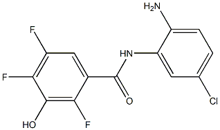 N-(2-amino-5-chlorophenyl)-2,4,5-trifluoro-3-hydroxybenzamide 구조식 이미지