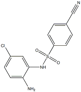 N-(2-amino-5-chlorophenyl)-4-cyanobenzene-1-sulfonamide 구조식 이미지