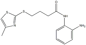 N-(2-aminophenyl)-4-[(4-methyl-1,3-thiazol-2-yl)sulfanyl]butanamide 구조식 이미지