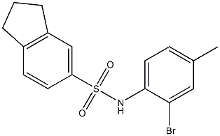 N-(2-bromo-4-methylphenyl)-2,3-dihydro-1H-indene-5-sulfonamide Structure