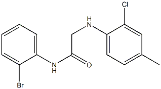 N-(2-bromophenyl)-2-[(2-chloro-4-methylphenyl)amino]acetamide Structure