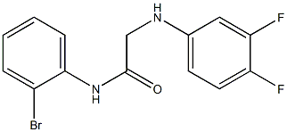 N-(2-bromophenyl)-2-[(3,4-difluorophenyl)amino]acetamide 구조식 이미지