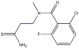 N-(2-carbamothioylethyl)-2-chloro-6-fluoro-N-methylbenzamide 구조식 이미지