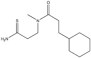 N-(2-carbamothioylethyl)-3-cyclohexyl-N-methylpropanamide Structure