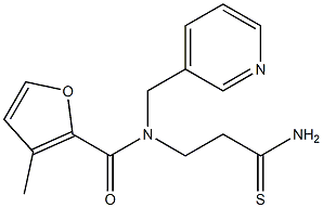 N-(2-carbamothioylethyl)-3-methyl-N-(pyridin-3-ylmethyl)furan-2-carboxamide 구조식 이미지