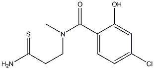 N-(2-carbamothioylethyl)-4-chloro-2-hydroxy-N-methylbenzamide 구조식 이미지