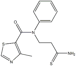 N-(2-carbamothioylethyl)-4-methyl-N-phenyl-1,3-thiazole-5-carboxamide 구조식 이미지