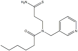 N-(2-carbamothioylethyl)-N-(pyridin-3-ylmethyl)hexanamide 구조식 이미지