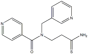 N-(2-carbamothioylethyl)-N-(pyridin-3-ylmethyl)pyridine-4-carboxamide Structure