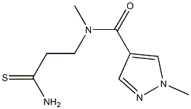 N-(2-carbamothioylethyl)-N,1-dimethyl-1H-pyrazole-4-carboxamide 구조식 이미지