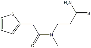 N-(2-carbamothioylethyl)-N-methyl-2-(thiophen-2-yl)acetamide 구조식 이미지