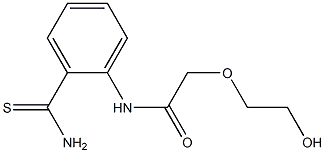 N-(2-carbamothioylphenyl)-2-(2-hydroxyethoxy)acetamide 구조식 이미지