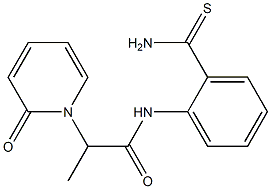 N-(2-carbamothioylphenyl)-2-(2-oxo-1,2-dihydropyridin-1-yl)propanamide Structure