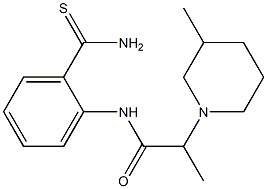 N-(2-carbamothioylphenyl)-2-(3-methylpiperidin-1-yl)propanamide 구조식 이미지