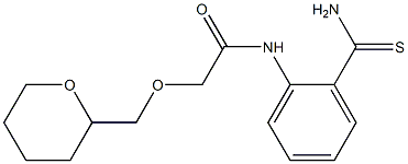 N-(2-carbamothioylphenyl)-2-(oxan-2-ylmethoxy)acetamide 구조식 이미지