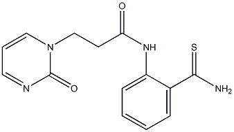 N-(2-carbamothioylphenyl)-3-(2-oxo-1,2-dihydropyrimidin-1-yl)propanamide Structure