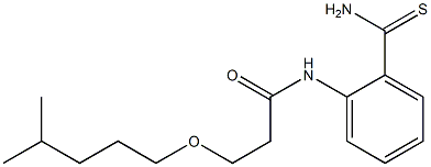 N-(2-carbamothioylphenyl)-3-[(4-methylpentyl)oxy]propanamide Structure