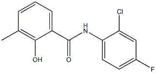 N-(2-chloro-4-fluorophenyl)-2-hydroxy-3-methylbenzamide Structure