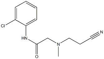 N-(2-chlorophenyl)-2-[(2-cyanoethyl)(methyl)amino]acetamide 구조식 이미지