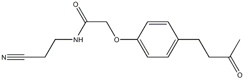 N-(2-cyanoethyl)-2-[4-(3-oxobutyl)phenoxy]acetamide 구조식 이미지