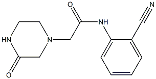 N-(2-cyanophenyl)-2-(3-oxopiperazin-1-yl)acetamide Structure