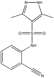 N-(2-cyanophenyl)-3,5-dimethyl-1H-pyrazole-4-sulfonamide Structure